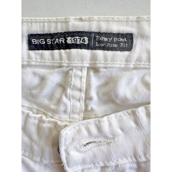 Big Star Jeans Womens 32L White Remy Low Rise Bootcut Leg Denim Pant - Picture 2 of 5